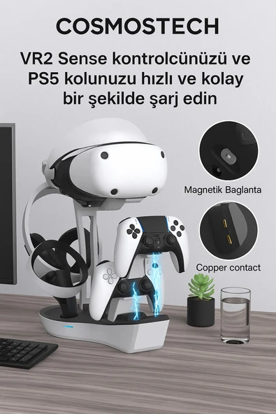 Cosmostech Jys Charging Display Stand For PS5-VR2 - Resim 9