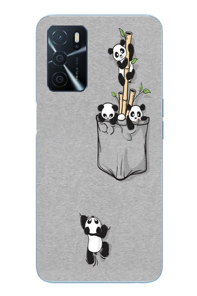 Le Balvo Oppo A16 Uyumlu Cepli Panda Baskılı Silikon Kılıf ürün görseli 1
