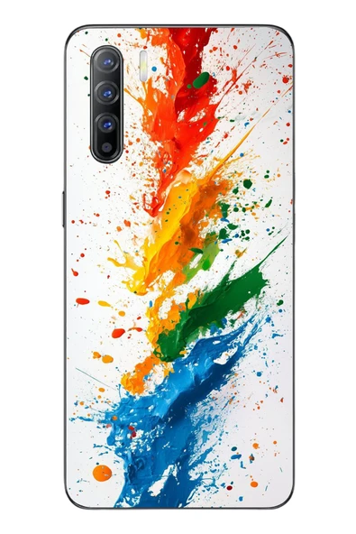 Le Balvo Oppo Reno 3 Uyumlu Renk Skalası Baskılı Silikon Kılıf ürün görseli 1