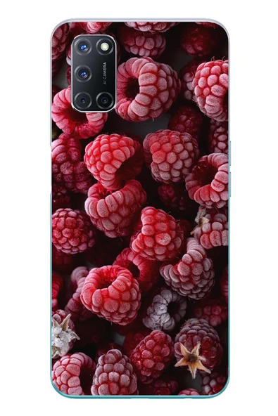 Le Balvo Oppo A52 Uyumlu Ahududu Frambuaz Baskılı Silikon Kılıf ürün görseli 1