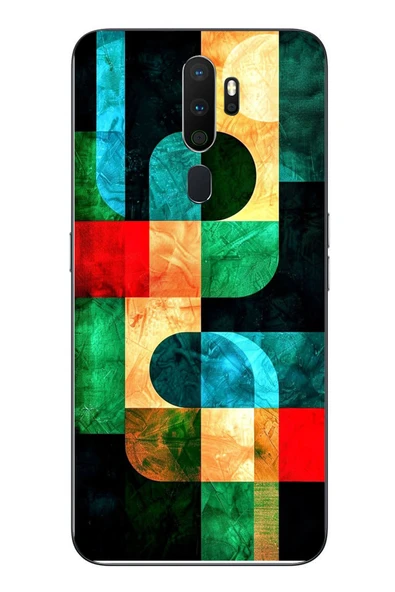 Le Balvo Oppo A5 2020 Uyumlu Modern Çizgiler Baskılı Silikon Kılıf ürün görseli 1