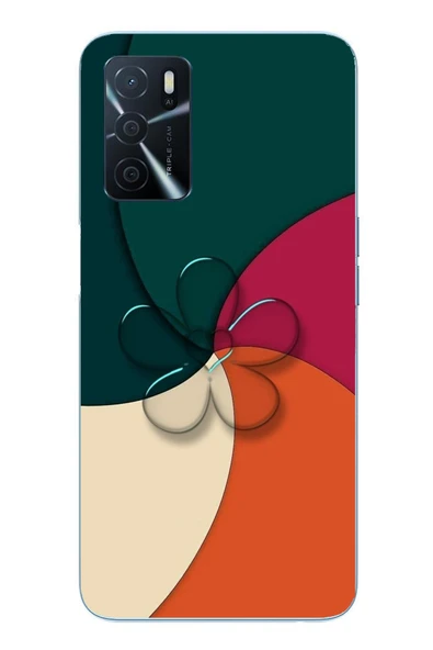 Le Balvo Oppo A16 Uyumlu Modern Yonca Renkleri Baskılı Silikon Kılıf ürün görseli 1