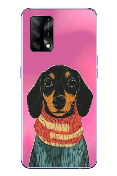 Le Balvo Oppo A74 Uyumlu Sevimli Siyah Köpek Baskılı Silikon Kılıf ürün görseli 1