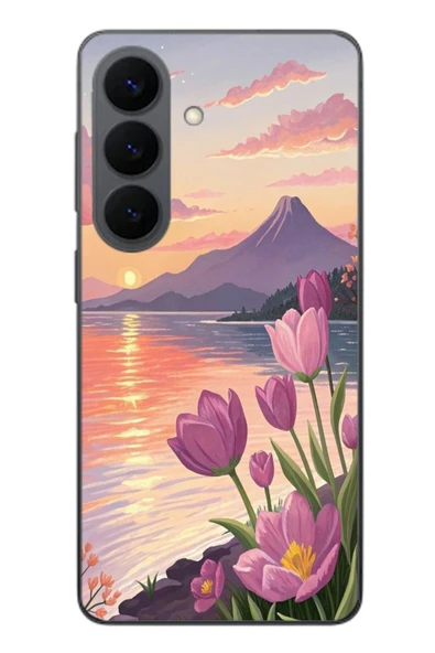 Le Balvo Samsung Galaxy S26 Uyumlu Çiçek Yağlı Boya Baskılı Silikon Kılıf ürün görseli 1