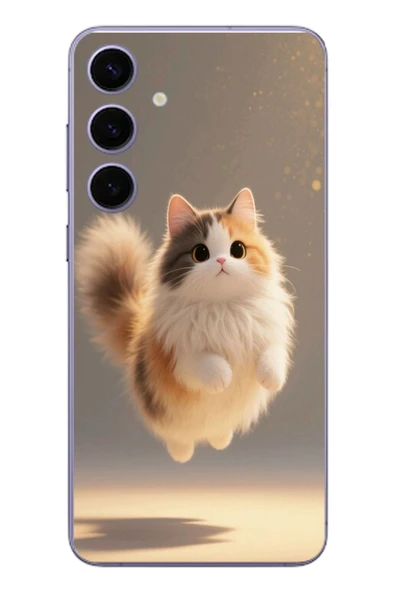Le Balvo Samsung Galaxy S24 Plus Uyumlu Zıplayan Kedi Baskılı Silikon Kılıf ürün görseli 1
