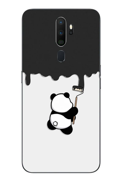 Le Balvo Oppo A5 2020 Uyumlu Boyacı Panda Baskılı Silikon Kılıf ürün görseli 1