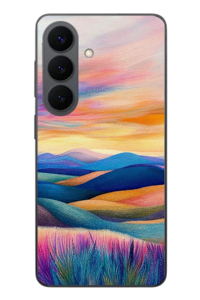 Le Balvo Samsung Galaxy S26 Uyumlu Renkli Pastel Günbatımı Baskılı Silikon Kılıf ürün görseli 1
