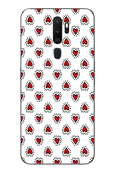 Le Balvo Oppo A5 2020 Uyumlu Kalp Çizgisi Baskılı Silikon Kılıf ürün görseli 1