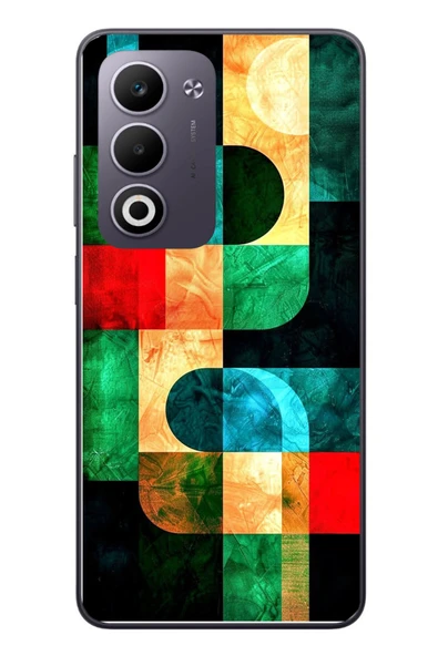Le Balvo Oppo A5 4G Uyumlu Modern Çizgiler Baskılı Silikon Kılıf ürün görseli 1