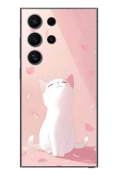 Le Balvo Samsung Galaxy S24 Ultra Uyumlu Minnoş Kedi Baskılı Silikon Kılıf ürün görseli 1
