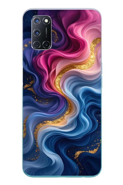 Le Balvo Oppo A52 Uyumlu Renk Katranı Baskılı Silikon Kılıf ürün görseli 1