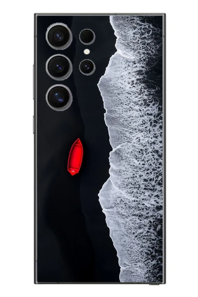 Le Balvo Samsung Galaxy S24 Ultra Uyumlu Kırmızı Tekne Yalnız Baskılı Silikon Kılıf ürün görseli 1