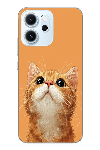 Le Balvo Oppo Reno 14F Uyumlu Masum Kedi Baskılı Silikon Kılıf ürün görseli 1