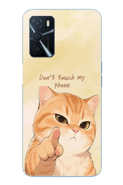 Le Balvo Oppo A16 Uyumlu Dont Touch My Phone Baskılı Silikon Kılıf ürün görseli 1