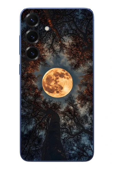 Le Balvo Samsung Galaxy S25 Plus Uyumlu Ay Gökyüzü Baskılı Silikon Kılıf ürün görseli 1