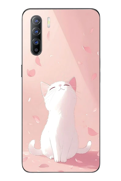 Le Balvo Oppo Reno 3 Uyumlu Minnoş Kedi Baskılı Silikon Kılıf ürün görseli 1