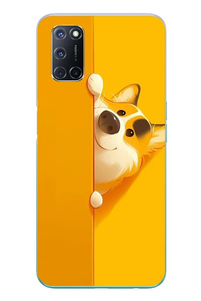 Le Balvo Oppo A52 Uyumlu Sarı Köpek Baskılı Silikon Kılıf ürün görseli 1