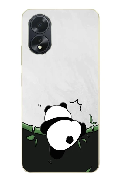 Le Balvo Oppo A38 Uyumlu Bambuya Çıkan Panda Baskılı Silikon Kılıf ürün görseli 1