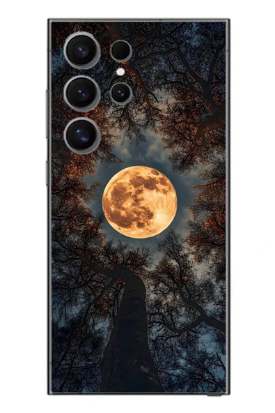 Le Balvo Samsung Galaxy S24 Ultra Uyumlu Ay Gökyüzü Baskılı Silikon Kılıf ürün görseli 1