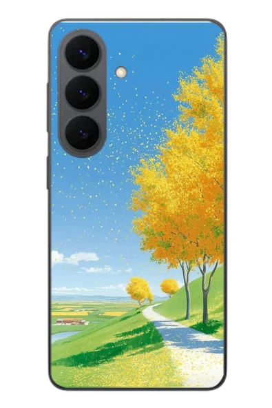 Le Balvo Samsung Galaxy S26 Uyumlu Sarı Sonbahar Ağacı Baskılı Silikon Kılıf ürün görseli 1