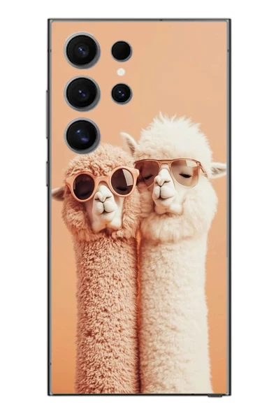 Le Balvo Samsung Galaxy S24 Ultra Uyumlu Sevgili Lamalar Baskılı Silikon Kılıf ürün görseli 1