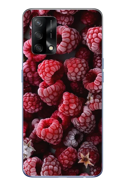 Le Balvo Oppo A74 Uyumlu Ahududu Frambuaz Baskılı Silikon Kılıf ürün görseli 1