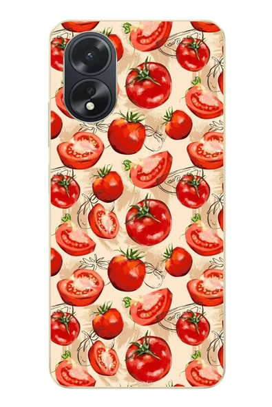 Le Balvo Oppo A38 Uyumlu Domatesler Baskılı Silikon Kılıf ürün görseli 1