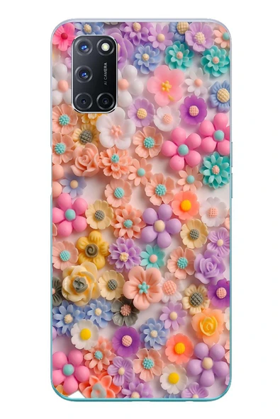 Le Balvo Oppo A52 Uyumlu Çiçek Bükleleri Baskılı Silikon Kılıf ürün görseli 1