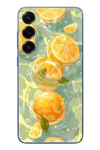 Le Balvo Samsung Galaxy S25 Plus Uyumlu Limonlar Pastel Baskılı Silikon Kılıf ürün görseli 1