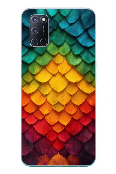 Le Balvo Oppo A52 Uyumlu Efsun Renk Demeti Baskılı Silikon Kılıf ürün görseli 1