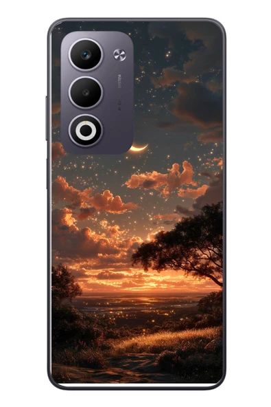 Le Balvo Oppo A5 4G Uyumlu Ay Gecesi Baskılı Silikon Kılıf ürün görseli 1