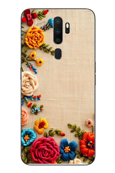 Le Balvo Oppo A5 2020 Uyumlu İşlemeli İğne Oyası Baskılı Silikon Kılıf ürün görseli 1