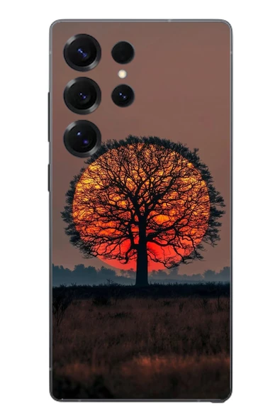 Le Balvo Samsung Galaxy S25 Ultra Uyumlu Güneşe Denk Gelen Ağaç Baskılı Silikon Kılıf ürün görseli 1