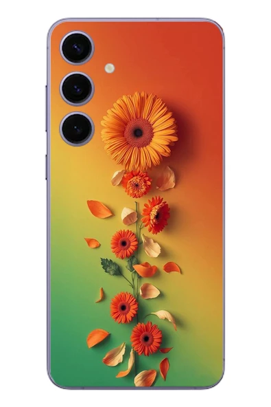 Le Balvo Samsung Galaxy S24 Plus Uyumlu Ayçiçeği Bükleleri Baskılı Silikon Kılıf ürün görseli 1