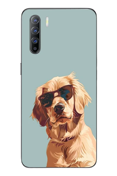 Le Balvo Oppo Reno 3 Uyumlu Karizmatik Köpek Baskılı Silikon Kılıf ürün görseli 1