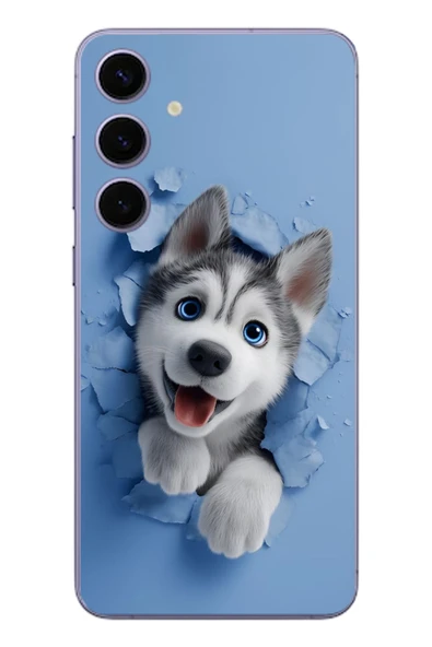 Le Balvo Samsung Galaxy S24 Plus Uyumlu Sibirya Kurdu Baskılı Silikon Kılıf ürün görseli 1