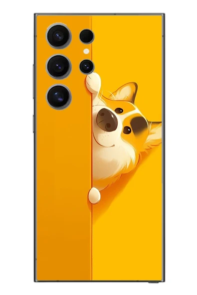 Le Balvo Samsung Galaxy S24 Ultra Uyumlu Sarı Köpek Baskılı Silikon Kılıf ürün görseli 1