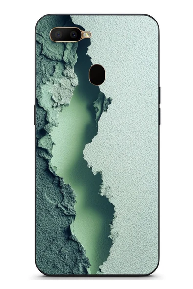 Le Balvo Oppo A5S Uyumlu Koyu Yeşil İzler Baskılı Silikon Kılıf ürün görseli 1
