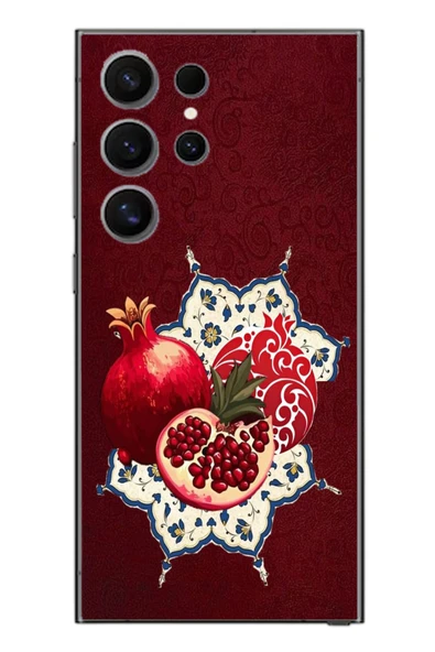 Le Balvo Samsung Galaxy S24 Ultra Uyumlu Nar Retro Baskılı Silikon Kılıf ürün görseli 1