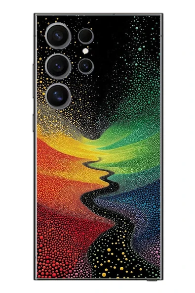 Le Balvo Samsung Galaxy S24 Ultra Uyumlu Renkli Yollar Baskılı Silikon Kılıf ürün görseli 1