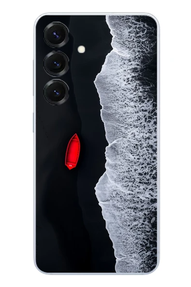 Le Balvo Samsung Galaxy S25 Uyumlu Kırmızı Tekne Yalnız Baskılı Silikon Kılıf ürün görseli 1