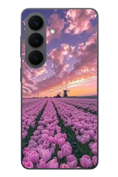Le Balvo Samsung Galaxy S26 Uyumlu Lale Bahçesi Baskılı Silikon Kılıf ürün görseli 1
