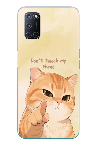 Le Balvo Oppo A52 Uyumlu Dont Touch My Phone Baskılı Silikon Kılıf ürün görseli 1