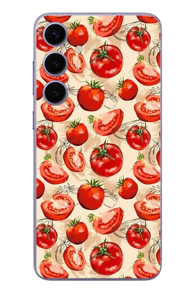 Le Balvo Samsung Galaxy S24 Plus Uyumlu Domatesler Baskılı Silikon Kılıf ürün görseli 1