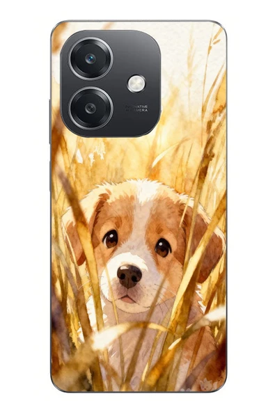 Le Balvo Oppo A3 Uyumlu Golden Köpek Baskılı Silikon Kılıf ürün görseli 1