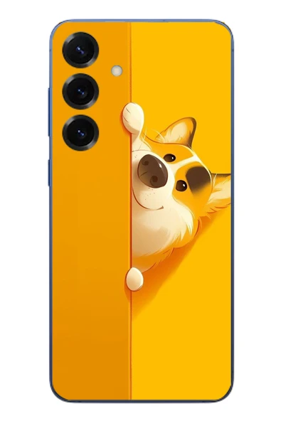 Le Balvo Samsung Galaxy S25 Plus Uyumlu Sarı Köpek Baskılı Silikon Kılıf ürün görseli 1
