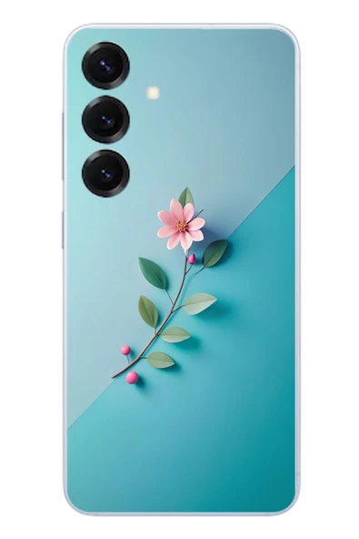 Le Balvo Samsung Galaxy S25 Uyumlu Çiçeğin Pembesi Baskılı Silikon Kılıf ürün görseli 1