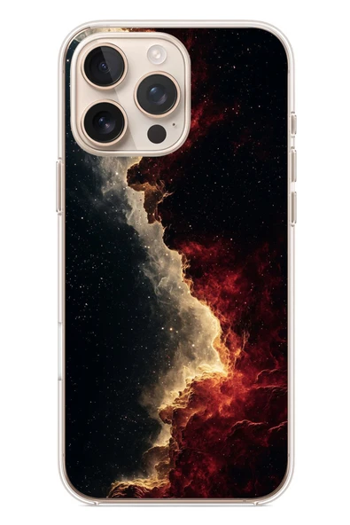 Le Balvo İphone 16 Pro Max Uyumlu Uzay Boşluğu Baskılı Silikon Kılıf ürün görseli 1