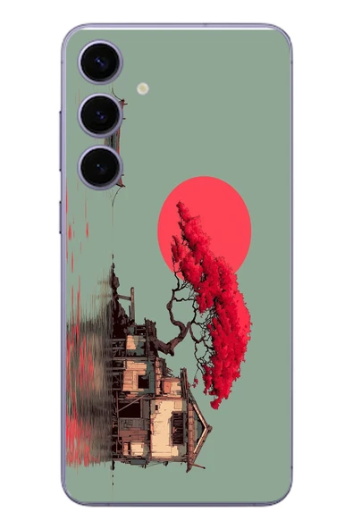 Le Balvo Samsung Galaxy S24 Plus Uyumlu Sahil Evi Baskılı Silikon Kılıf ürün görseli 1