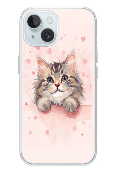Le Balvo İphone 15 Uyumlu Benim Kedim Baskılı Silikon Kılıf ürün görseli 1